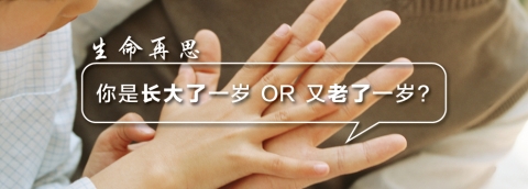你是长大了一岁OR又老了一岁?